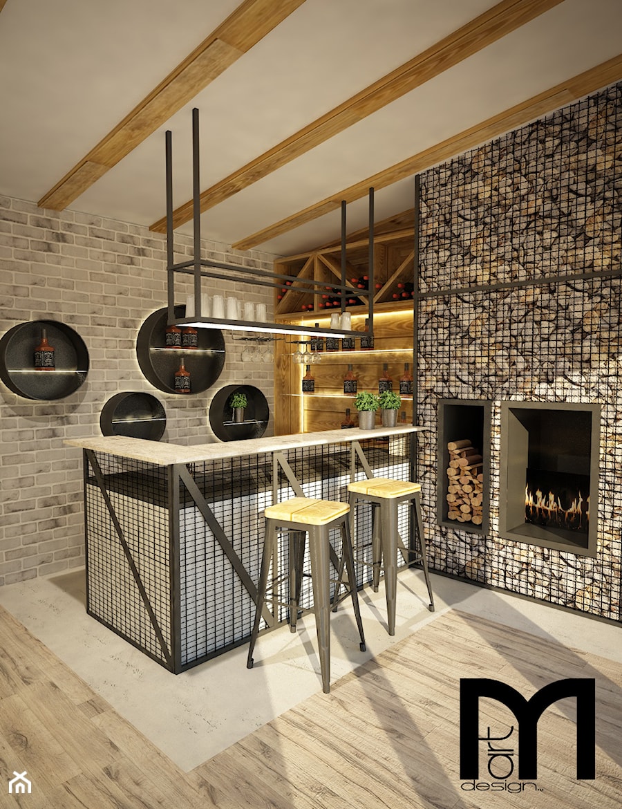 Projekt i realizacja domku imprezowo-gościnnego - Kuchnia, styl industrialny - zdjęcie od Mart-Design Architektura Wnętrz