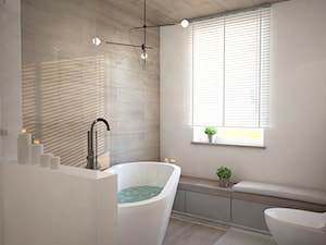 Delikatna łazienka w stylu industrialnym - Średnia z punktowym oświetleniem łazienka z oknem, styl industrialny - zdjęcie od Mart-Design Architektura Wnętrz