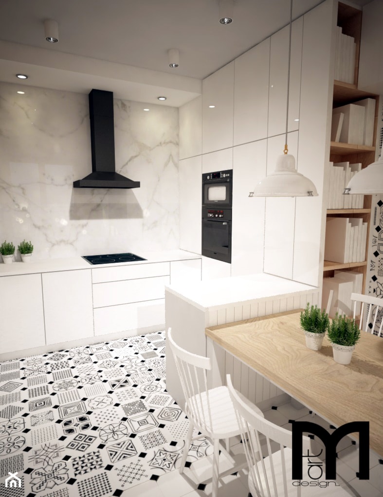 Projekt mieszkania 60m² - Kuchnia, styl nowoczesny - zdjęcie od Mart-Design Architektura Wnętrz