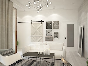 Mieszkanie we Wrocławiu, styl skandynawski - Średni biały salon, styl skandynawski - zdjęcie od Mart-Design Architektura Wnętrz