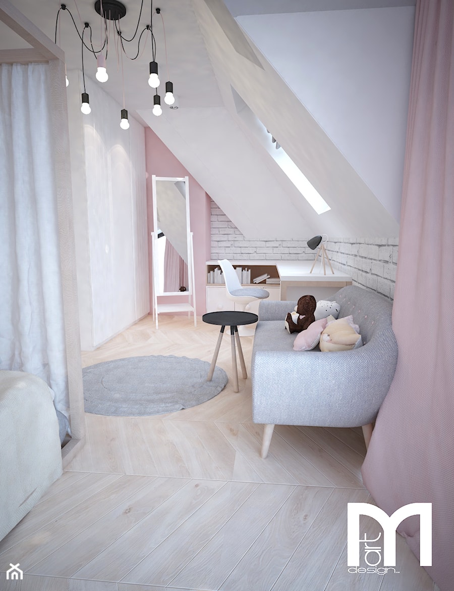 Projekt pokoju dla dziewczynki - Pokój dziecka, styl skandynawski - zdjęcie od Mart-Design Architektura Wnętrz
