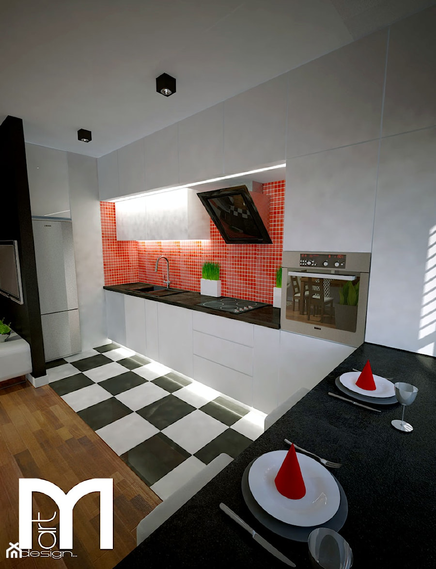 Projekt i realizacja/Mieszkanie Warszawa - Kuchnia, styl nowoczesny - zdjęcie od Mart-Design Architektura Wnętrz