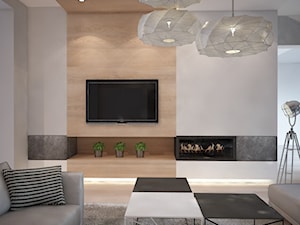 Projekt domu w Ostrołęce - Salon, styl minimalistyczny - zdjęcie od Mart-Design Architektura Wnętrz