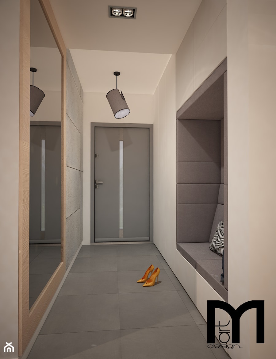 Projekt domu jednorodzinnego w Tobolicach - Hol / przedpokój, styl nowoczesny - zdjęcie od Mart-Design Architektura Wnętrz