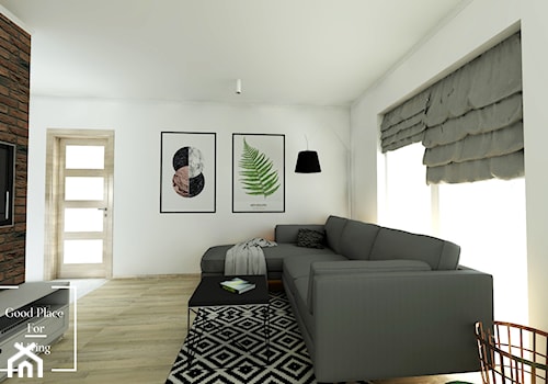 Mały biały salon, styl skandynawski - zdjęcie od Good Place For Living