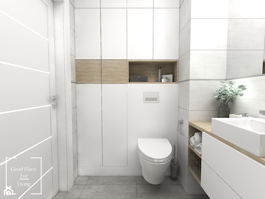 Projekt łazienki, ul. Bieńczycka - Łazienka, styl nowoczesny - zdjęcie od Good Place For Living