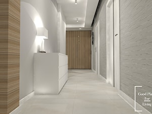 Dom jednorodzinny, Puławy - Średni biały szary hol / przedpokój, styl minimalistyczny - zdjęcie od Good Place For Living