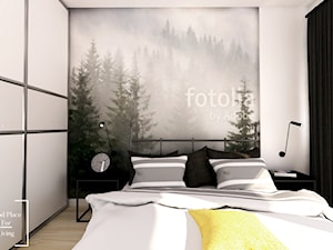 Mała biała sypialnia, styl industrialny - zdjęcie od Good Place For Living