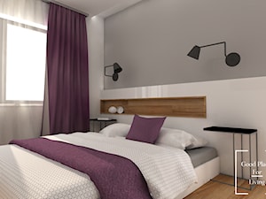 Dom jednorodzinny, Puławy - Średnia biała szara z panelami tapicerowanymi sypialnia, styl nowoczesny - zdjęcie od Good Place For Living
