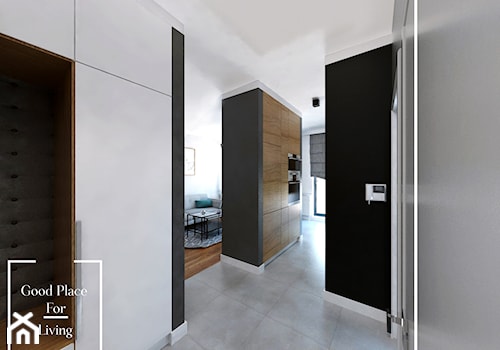 Osiedle Fi - 48 m2 - Średni czarny szary hol / przedpokój, styl nowoczesny - zdjęcie od Good Place For Living