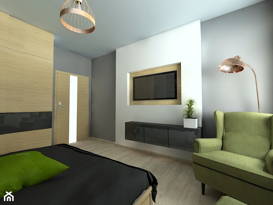 Mieszkanie na poddaszu - Sypialnia, styl nowoczesny - zdjęcie od Good Place For Living