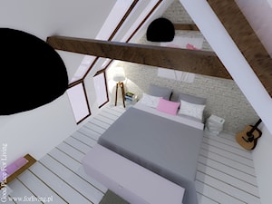 Kobieca sypialnia na poddaszu - Sypialnia, styl nowoczesny - zdjęcie od Good Place For Living