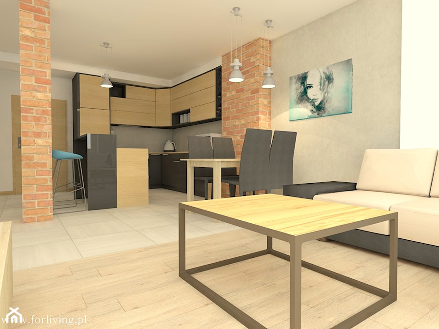 Mieszkanie na poddaszu - Kuchnia, styl nowoczesny - zdjęcie od Good Place For Living