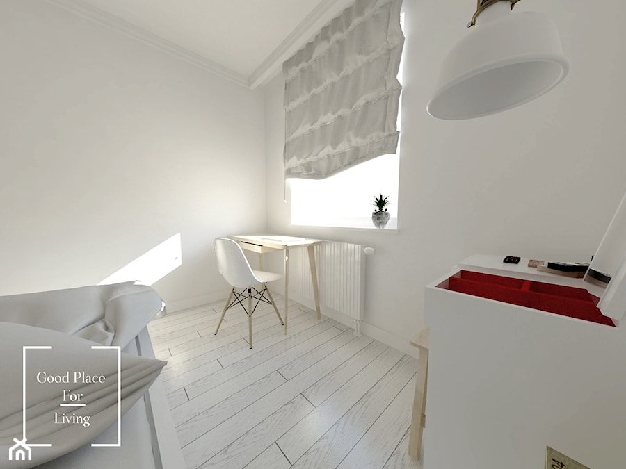 Mieszkanie w stylu skandynawskim osiedle Avia - Sypialnia, styl skandynawski - zdjęcie od Good Place For Living