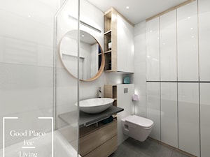 Mieszkanie 56.5 m2 Reduta - Mała na poddaszu bez okna łazienka, styl nowoczesny - zdjęcie od Good Place For Living
