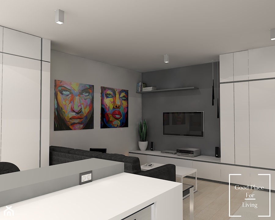 Mieszkanie Osiedle Fi - 51 m2 - Salon, styl nowoczesny - zdjęcie od Good Place For Living