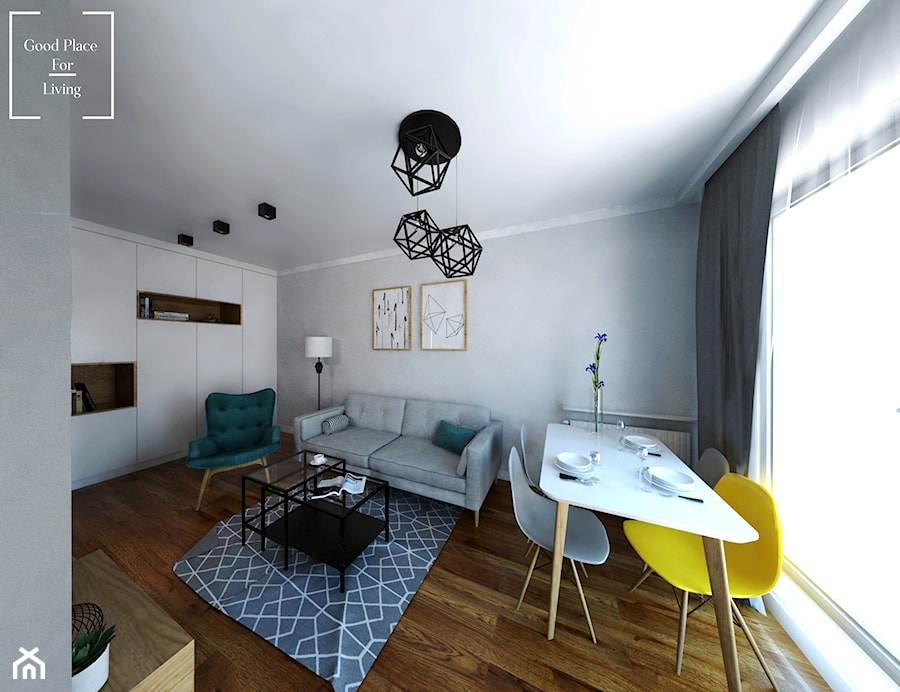 Osiedle Fi - 48 m2 - Salon, styl nowoczesny - zdjęcie od Good Place For Living