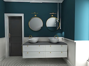 Eklektyzm - Średnia z dwoma umywalkami łazienka z oknem, styl nowoczesny - zdjęcie od Good Place For Living