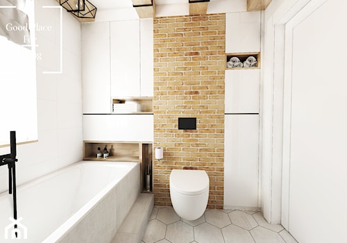 Przytulny industrial - Średnia łazienka z oknem, styl industrialny - zdjęcie od Good Place For Living