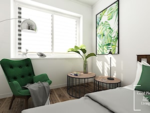 Eklektyczne mieszkanie w Katowicach - Mała biała sypialnia, styl nowoczesny - zdjęcie od Good Place For Living