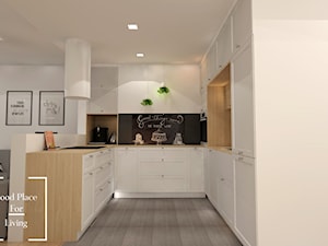 Apartamenty Saska nad Jeziorem - Średnia otwarta z zabudowaną lodówką kuchnia w kształcie litery u, styl skandynawski - zdjęcie od Good Place For Living