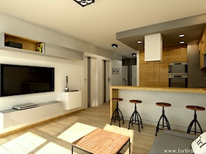 Salon z aneksem kuchennym - zdjęcie od Good Place For Living