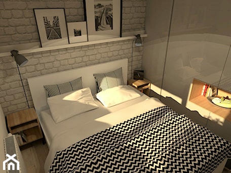 Aranżacje wnętrz - Sypialnia: Mieszkanie w stylu loft - Mała biała sypialnia, styl nowoczesny - Good Place For Living. Przeglądaj, dodawaj i zapisuj najlepsze zdjęcia, pomysły i inspiracje designerskie. W bazie mamy już prawie milion fotografii!