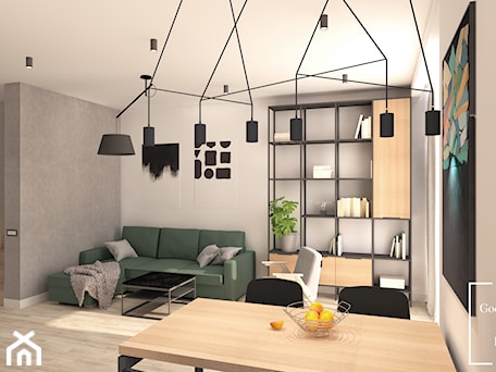 Aranżacje wnętrz - Salon: Czerń w mieszkaniu, Kraków - Salon, styl industrialny - Good Place For Living. Przeglądaj, dodawaj i zapisuj najlepsze zdjęcia, pomysły i inspiracje designerskie. W bazie mamy już prawie milion fotografii!