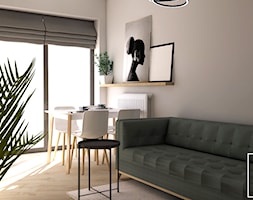 Nowoczesne mieszkanie, ul.Reduta - Średni beżowy salon z jadalnią, styl nowoczesny - zdjęcie od Good Place For Living - Homebook