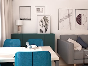 Granatowy akcent w mieszkaniu na Dobrego pasterza - Salon, styl nowoczesny - zdjęcie od Good Place For Living