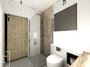 Przytulny industrial - Mała bez okna z lustrem łazienka, styl industrialny - zdjęcie od Good Place For Living