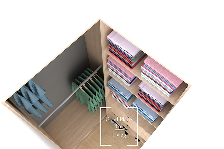 Kraków, ulica Skowronia - 57 m2 - Garderoba, styl skandynawski - zdjęcie od Good Place For Living