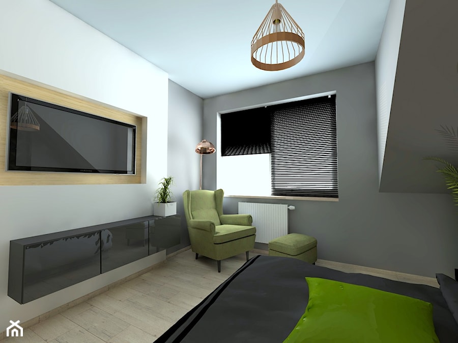 Mieszkanie na poddaszu - Sypialnia, styl nowoczesny - zdjęcie od Good Place For Living