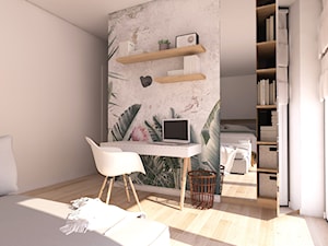 Nowoczesny dom w Zabierzowie z nutą przytulności - Średnia szara z biurkiem sypialnia, styl nowoczesny - zdjęcie od Good Place For Living