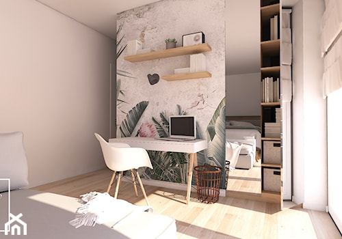 Nowoczesny dom w Zabierzowie z nutą przytulności - Średnia szara z biurkiem sypialnia, styl nowoczesny - zdjęcie od Good Place For Living