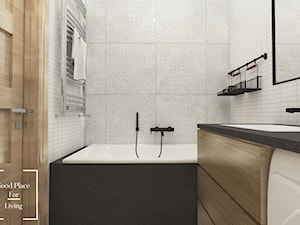 Mała bez okna z pralką / suszarką łazienka, styl industrialny - zdjęcie od Good Place For Living