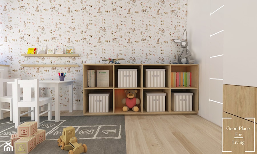 Nowoczesny dom w Zabierzowie z nutą przytulności - Średni biały pokój dziecka dla dziecka dla chłopca dla dziewczynki, styl nowoczesny - zdjęcie od Good Place For Living