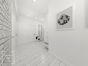 Mieszkanie w stylu skandynawskim osiedle Avia - Średni biały hol / przedpokój, styl skandynawski - zdjęcie od Good Place For Living