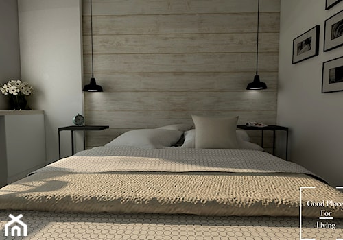 Osiedle Avia - Mała biała sypialnia - zdjęcie od Good Place For Living