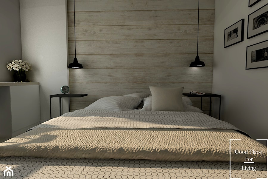 Osiedle Avia - Mała biała sypialnia - zdjęcie od Good Place For Living