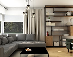 Przytulne wnętrze wzbogacone o industrialne dodatki - Średni biały salon, styl industrialny - zdjęcie od Good Place For Living - Homebook