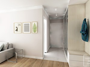 Mieszkanie 56.5 m2 Reduta - Mały szary salon, styl nowoczesny - zdjęcie od Good Place For Living