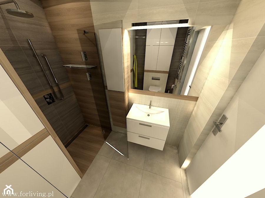Mieszkanie w stylu loft - Mała bez okna łazienka, styl nowoczesny - zdjęcie od Good Place For Living