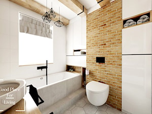 Przytulny industrial - Średnia łazienka z oknem, styl industrialny - zdjęcie od Good Place For Living