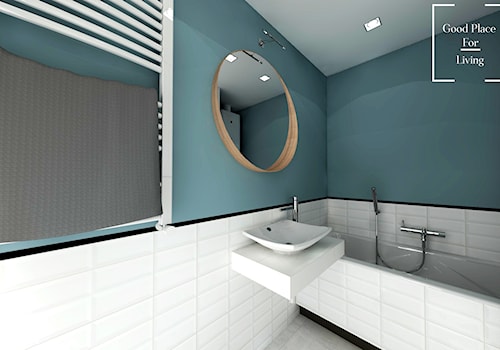 Mała na poddaszu z punktowym oświetleniem łazienka, styl industrialny - zdjęcie od Good Place For Living