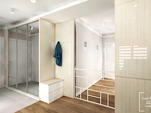 Mieszkanie 56.5 m2 Reduta - Duży z wieszakiem beżowy biały hol / przedpokój, styl nowoczesny - zdjęcie od Good Place For Living