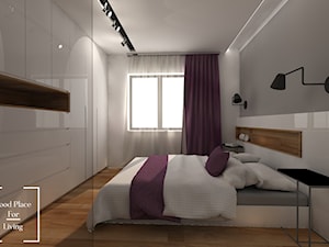 Dom jednorodzinny, Puławy - Średnia biała szara sypialnia, styl nowoczesny - zdjęcie od Good Place For Living