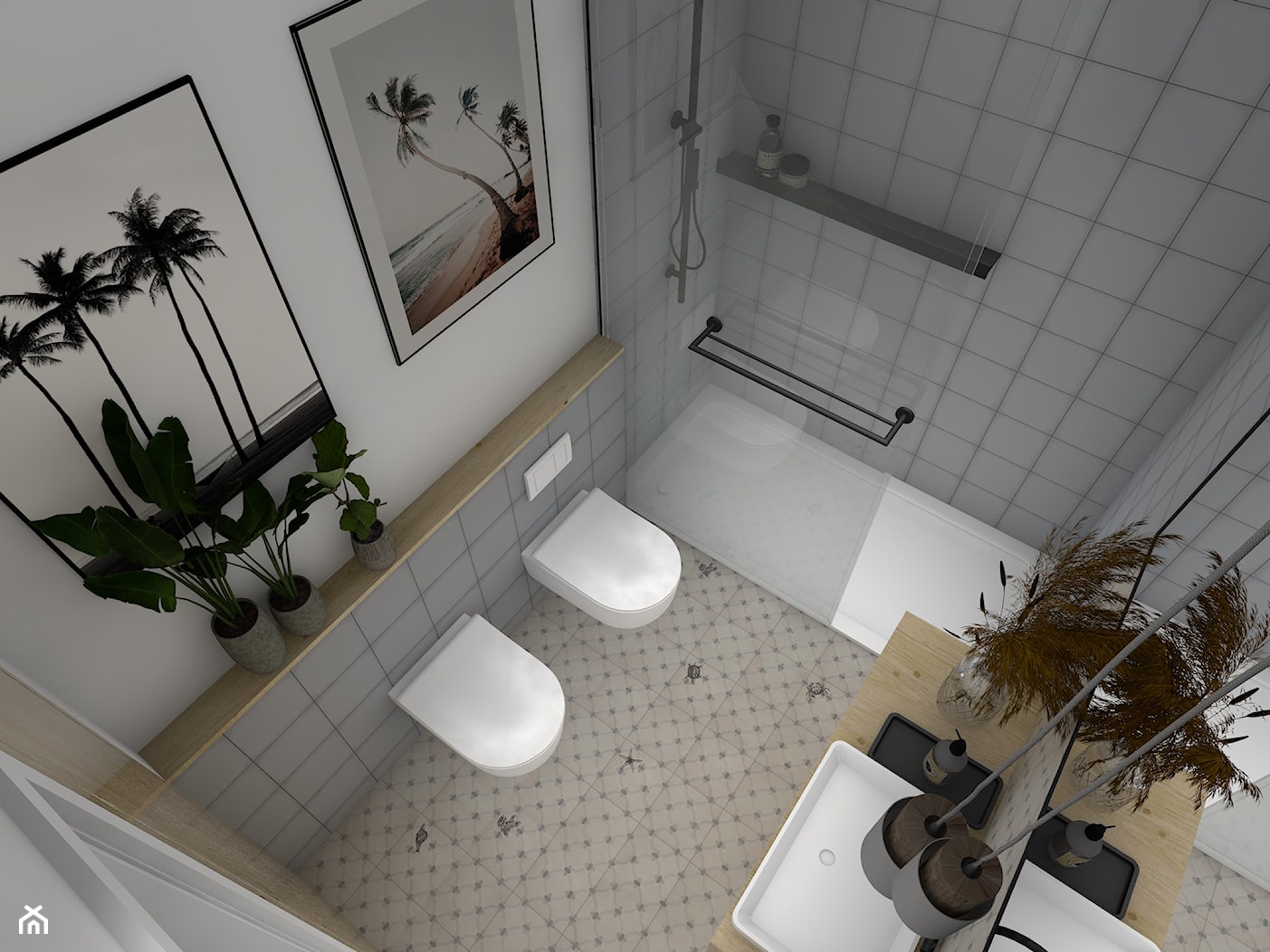 Niewielka łazienka z prysznicem. - zdjęcie od CARREA - Homebook