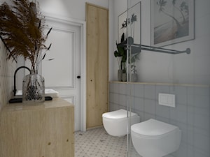 Łazienka z prysznicem. - Łazienka, styl rustykalny - zdjęcie od CARREA