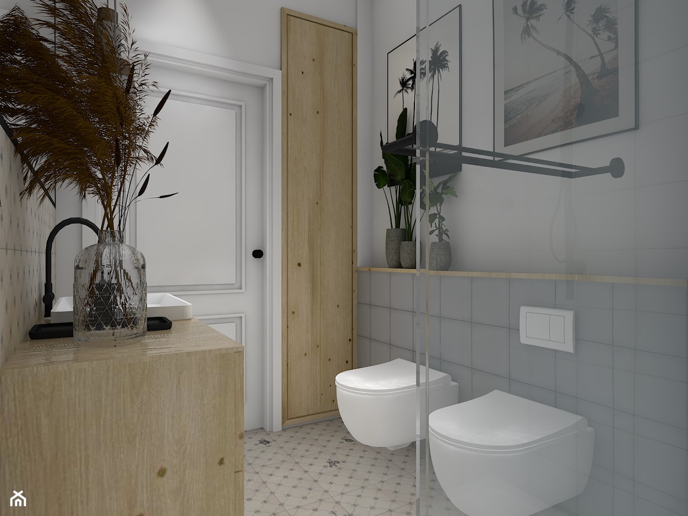 Łazienka z prysznicem. - Łazienka, styl rustykalny - zdjęcie od CARREA - Homebook